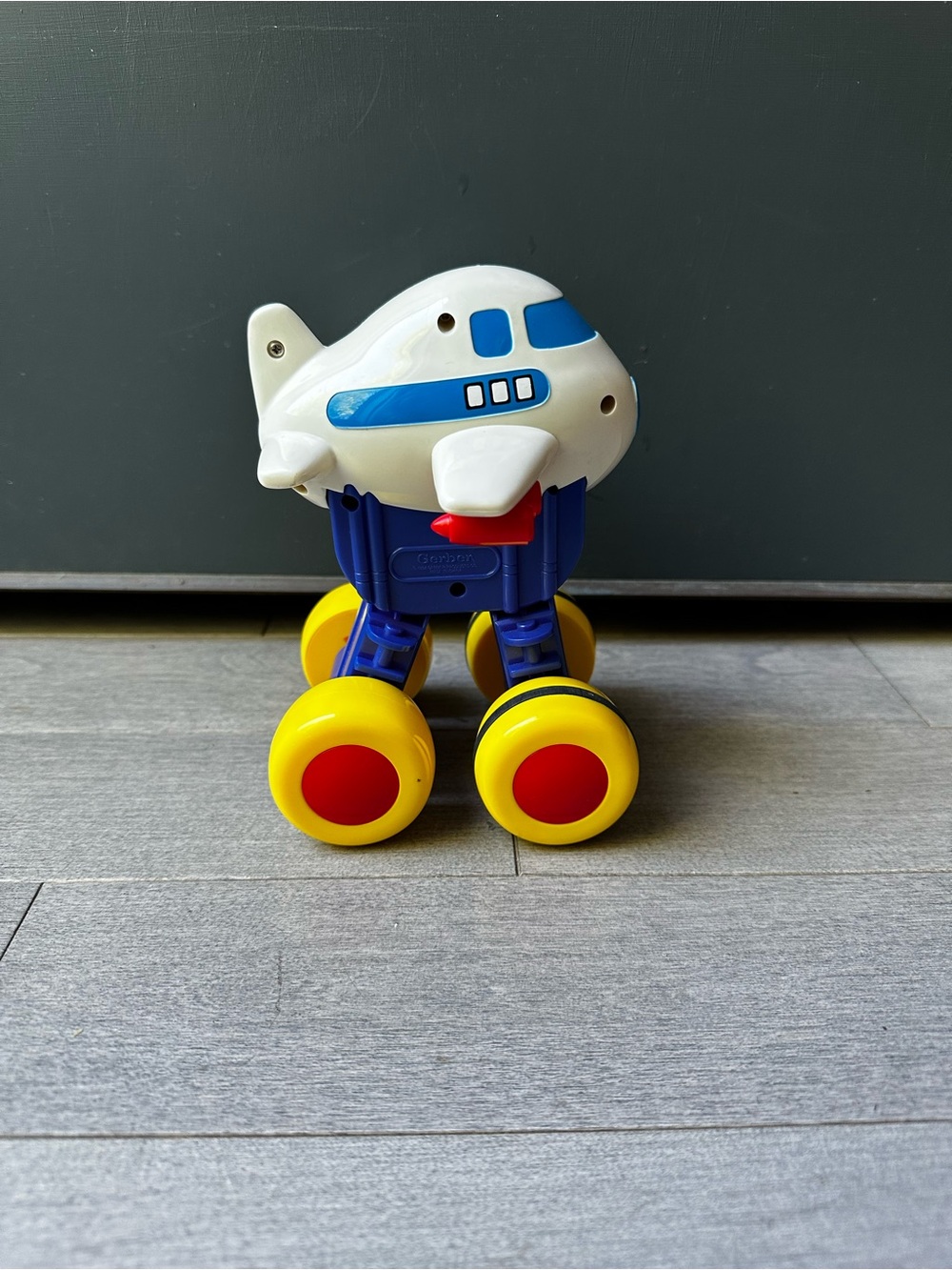 Toddlers Vintage Gerber Graduates Totally Tots Press N Go Jet Plane Toy 1994